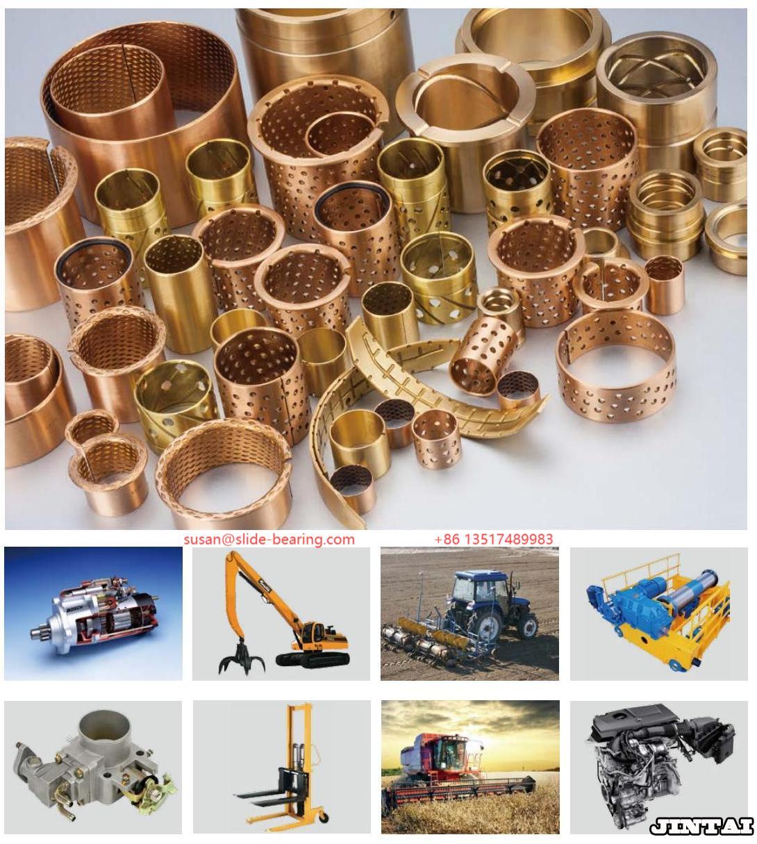 Wrapped Bronze Bushings CuSn8 CuSn6.5 CuSn10 With Holes Roller Bronze Bearings